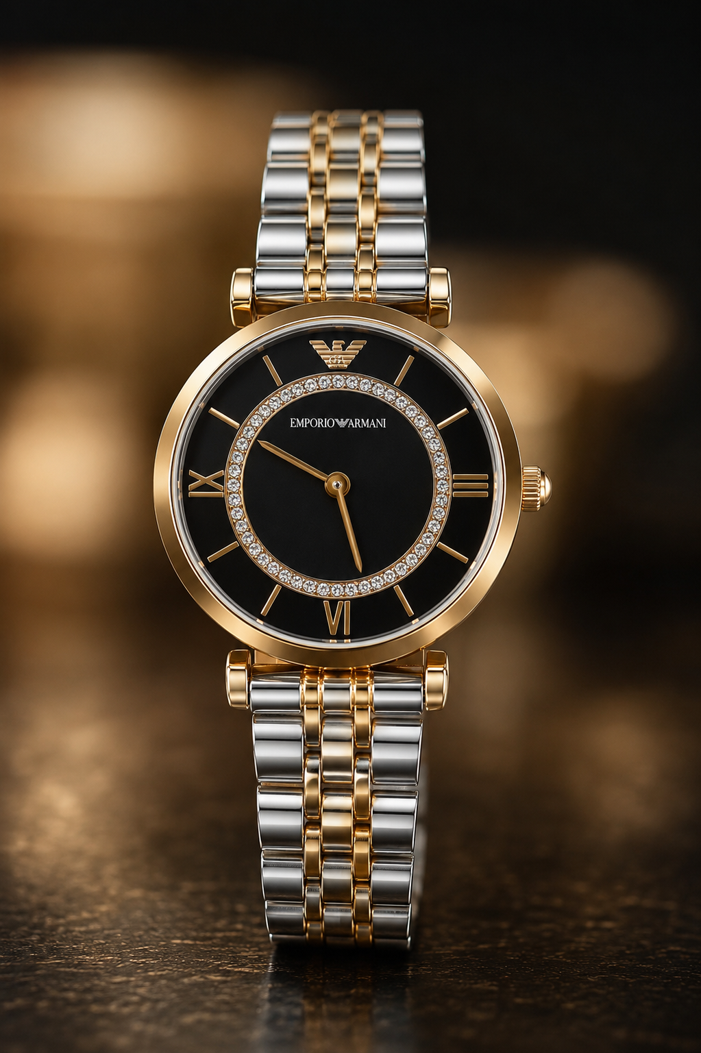 Emporio Armani Gianni T-bar Analog Grey Dial Women's Watch