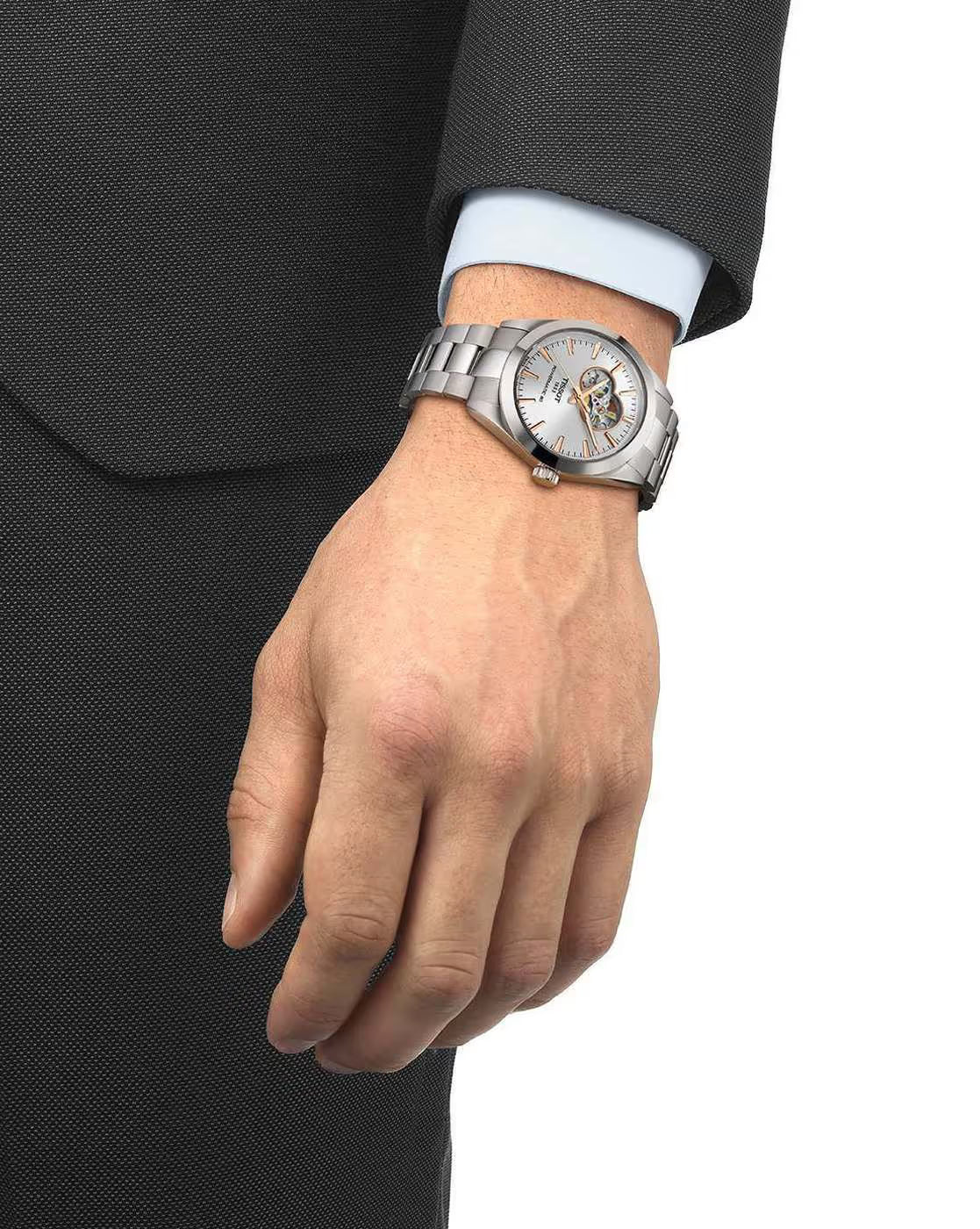 TISSOT Gentleman Open Heart 40mm Watch - T1274071103101